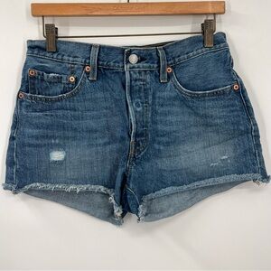 Levi’s 501 Button Fly Denim Cut Off Jean Shorts